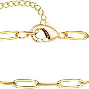 Gold Ankle Bracelets Set for Women Waterproof, 14K Gold Anklets for Women Cuban